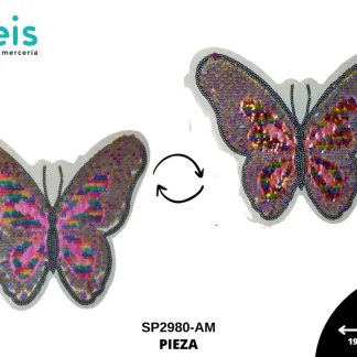 PARCHES LENTEJUELA REVERSIBLE MARIPOSA LARGA SP2980-AM