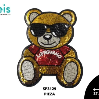 PARCHES LENTEJUELA OSO MOSCHINO SP3129 27.5cmX33.8cm