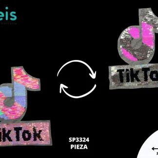 PARCHES LENTEJUELA REVERSIBLE TIKTOK CON LOGO SP3324