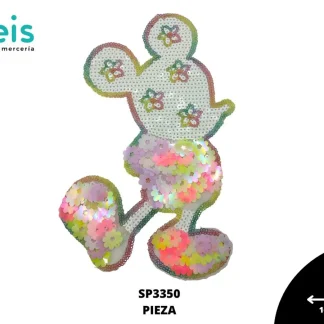 PARCHES LENTEJUELA MICKEY FLORAL SP3350 MULTICOLOR