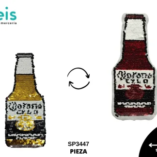 PARCHES LENTEJUELA REVERSIBLE CERVEZA CORONA SP3447