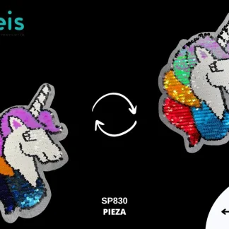 PARCHES LENTEJUELA REVERSIBLE UNICORNIO SP830 MULTICOLOR