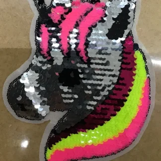 PARCHES LENTEJUELA REVERSIBLE UNICORNIO ARCOIRIS SP945 PLATA