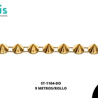 STRASS PLASTICO W33 DORADO 9M