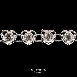 STRASS PLASTICO C18 PLATA 9M
