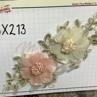 APLICACION FLORAL ORGANZA SX213