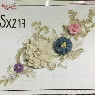 APLICACION FLORAL ORGANZA SX217