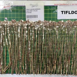 TIRA FLECOS DORADO 15CM REF:TIFLDO C/70YDS