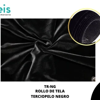 ROLLO DE TELA TERCIOPELO NEGRO