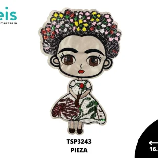 PARCHES LENTEJUELA FRIDA PINCEL TSP3243 TRICOLOR