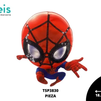 PARCHES LENTEJUELA SPIDERMAN CUERPO COMPLETO ROJO CON LUZ LED TSP3830