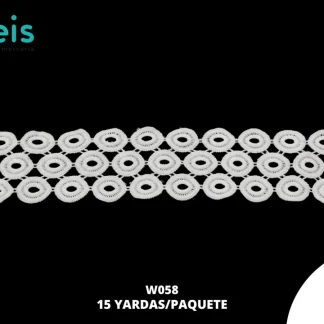 GUIPIUR SEDA DE LECHE PLANO W058 BLANCO 6.5 CM 15 YARDAS/PAQUETE