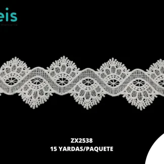 GUIPIUR SEDA DE LECHE PLANO ZX2538 BLANCO 7 CM 15 YARDAS/PAQUETE