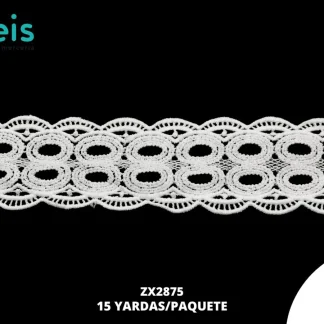 GUIPIUR SEDA DE LECHE PLANO ZX2875 BLANCO 5 CM 15 YARDAS/PAQUETE