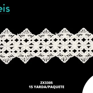 GUIPIUR SEDA DE LECHE PLANO ZX3305 BLANCO 5 CM 15 YARDAS/PAQUETE