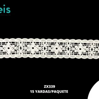 GUIPIUR SEDA DE LECHE PLANO ZX339 BLANCO 3.5 CM 15 YARDAS/PAQUETE