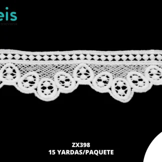 GUIPIUR SEDA DE LECHE PLANO ZX398 BLANCO 4.5 CM 15 YARDAS/PAQUETE