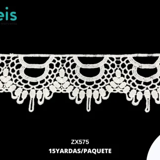 GUIPIUR SEDA DE LECHE PLANO ZX575 BLANCO 7 CM 15 YARDAS/PAQUETE