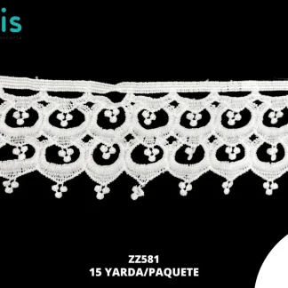 GUIPIUR SEDA DE LECHE PLANO ZZ581 BLANCO 8 CM 15 YARDAS/PAQUETE