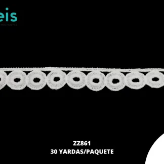 GUIPIUR SEDA DE LECHE PLANO ZZ861 BLANCO 1.5 CM 30 YARDAS/PAQUETE