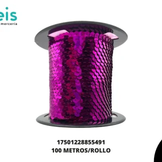 CINTAS GALON LENTEJUELA PLANA 17501228855491 6mm 100 MTS/PQT FIUSHA