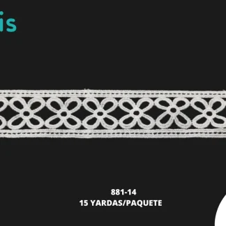 GUIPIUR SEDA DE LECHE PLANO 881-14 BLANCO 4.5 CM 60 YARDAS/PAQUETE