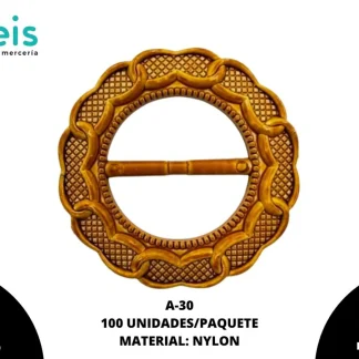 HEBILLA NYLON REDONDA A-30 PIEZA