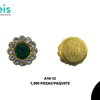 REMACHES PLASTICO FLOR A10-12 9mm 1,000 PZ/PQT VERDE