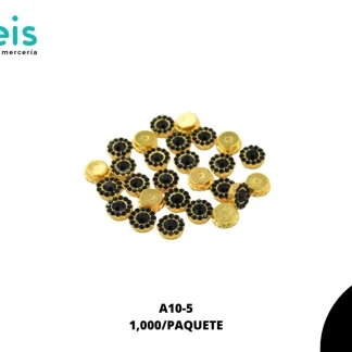 REMACHES PLASTICO FLOR A10-5 5mm 1,000 PZ/PQT NEGRO