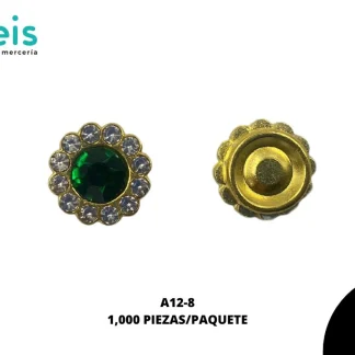 REMACHES PLASTICO FLOR A12-8 10mm 1,000 PZ/PQT VERDE