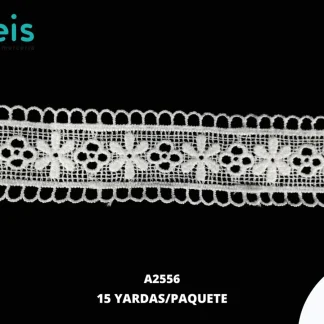 GUIPIUR SEDA DE LECHE PLANO A2556 BLANCO 3.2 CM 15 YARDAS/PAQUETE