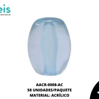 ACRILICO TRANSPARENTE BARRIL 26 MM REF: K-0052 AZUL CELESTE 58 U/PQT (.5 KG)