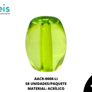 ACRILICO TRANSPARENTE BARRIL 26 MM REF: K-0052 LIMON 58 U/PQT (.5 KG)
