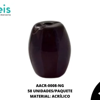ACRILICO TRANSPARENTE BARRIL 26 MM REF: K-0052 NEGRO 58 U/PQT (.5 KG)