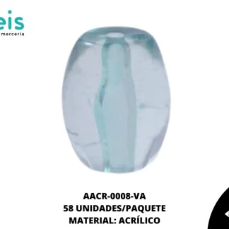 ACRILICO TRANSPARENTE BARRIL 26 MM REF: K-0052 VERDE AGUA 58 U/PQT (.5 KG)