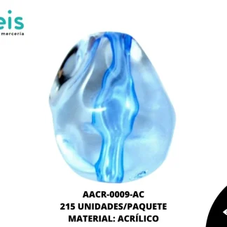ACRILICO TRANSPARENTE CENT GOTA 19 MM REF: K-0024 AZUL CELESTE 215 U/PQT (.5 KG)