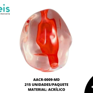 ACRILICO TRANSPARENTE CENT GOTA 19 MM REF: K-0024 MANDARINA 215 U/PQT (.5 KG)