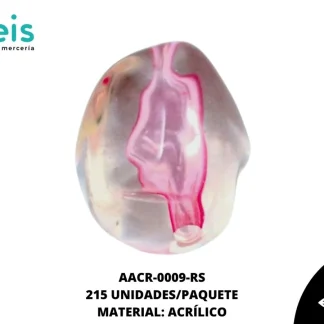 ACRILICO TRANSPARENTE CENT GOTA 19 MM REF: K-0024 ROSA 215 U/PQT (.5 KG)