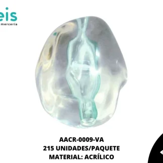 ACRILICO TRANSPARENTE CENT GOTA 19 MM REF: K-0024 VERDE AGUA 215 U/PQT (.5 KG)