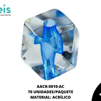 ACRILICO TRANSPARENTE CENT HEX 20 MM REF: K-0013 AZUL CELESTE 70 U/PQT (.5 KG)