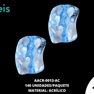 ACRILICO TRANSPARENTE CENT PIEDRA 25 MM REF: K-0065 AZUL CELESTE 140 U/PQT (.5 KG)