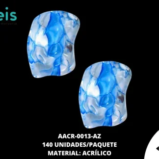 ACRILICO TRANSPARENTE CENT PIEDRA 25 MM REF: K-0065 AZUL 140 U/PQT (.5 KG)