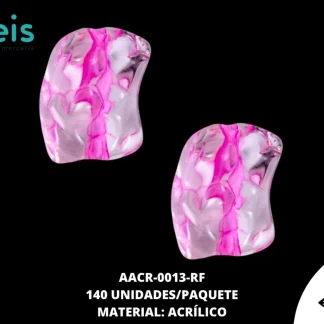 ACRILICO TRANSPARENTE CENT PIEDRA 25 MM REF: K-0065 ROSA FUERTE 140 U/PQT (.5 KG)