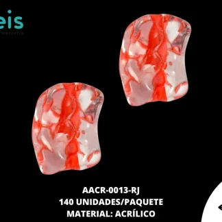 ACRILICO TRANSPARENTE CENT PIEDRA 25 MM REF: K-0065 ROJO 140 U/PQT (.5 KG)