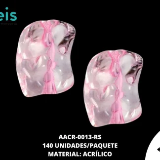 ACRILICO TRANSPARENTE CENT PIEDRA 25 MM REF: K-0065 ROSA 140 U/PQT (.5 KG)