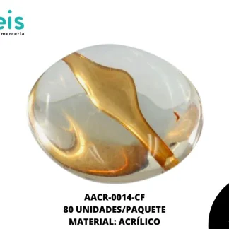 ACRILICO TRANSPARENTE CENT RED 30 MM REF: K-003 CAFÉ 80 U/PQT (.5 KG)