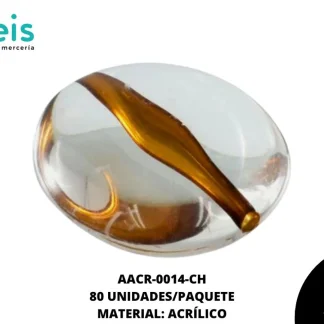 ACRILICO TRANSPARENTE CENT RED 30 MM REF: K-003 CHOCOLATE 80 U/PQT (.5 KG)