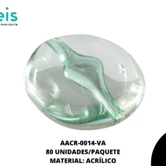 ACRILICO TRANSPARENTE CENT RED 30 MM REF: K-003 VERDE AGUA 80 U/PQT (.5 KG)