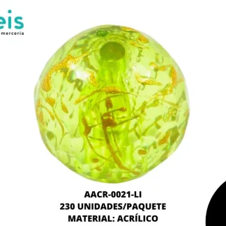 ACRILICO VETAS RED DIAM 16 MM REF: BB0009-44 LIMON 230 U/PQT (.5 KG)
