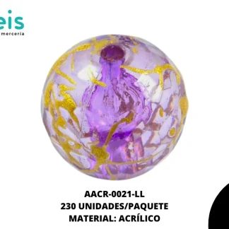 ACRILICO VETAS RED DIAM 16 MM REF: BB0009-44 LILA 230 U/PQT (.5 KG)